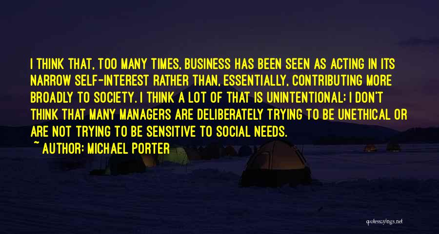 Be Sensitive Quotes By Michael Porter