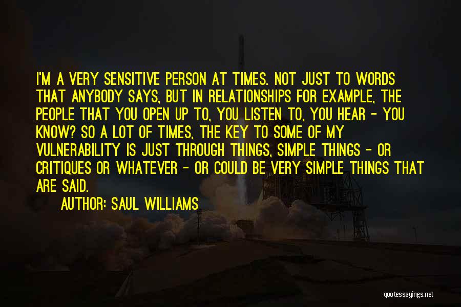 Be Sensitive Quotes By Saul Williams