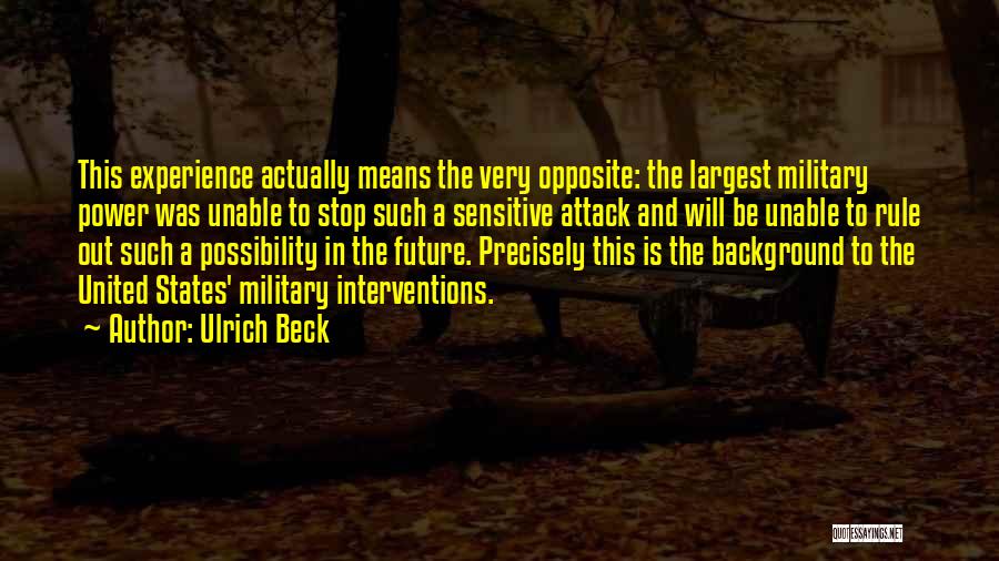 Be Sensitive Quotes By Ulrich Beck