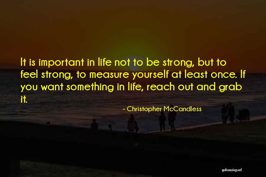 Be Strong In Life Quotes By Christopher McCandless Be Strong In Life Quotes By Christopher McCandless