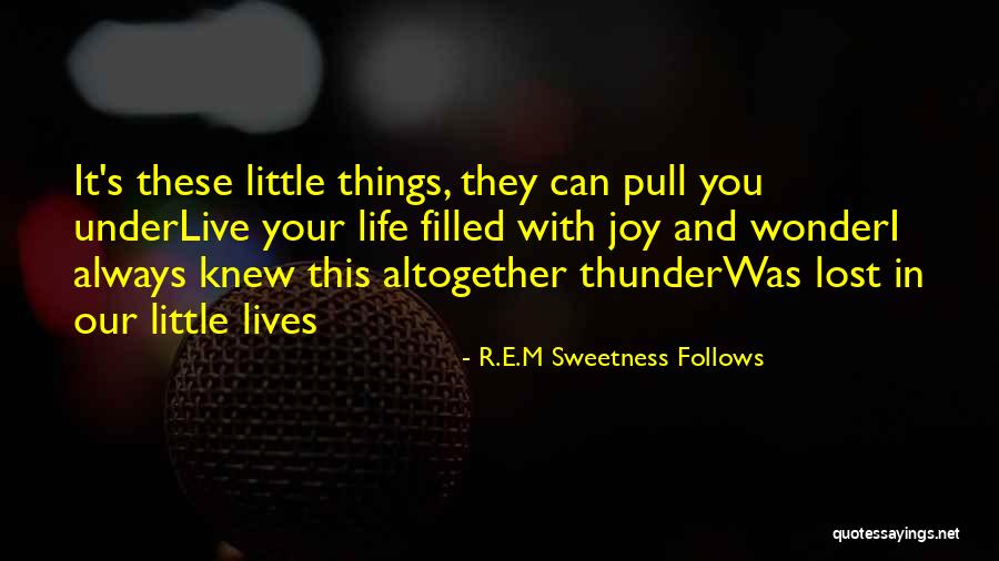 Be The Thunder Of Joy Quotes By R.E.M Sweetness Follows Be The Thunder Of Joy Quotes By R.E.M Sweetness Follows