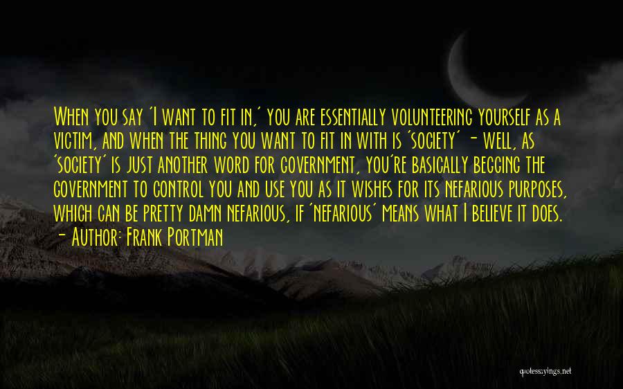 Be True To Yourself Quotes By Frank Portman