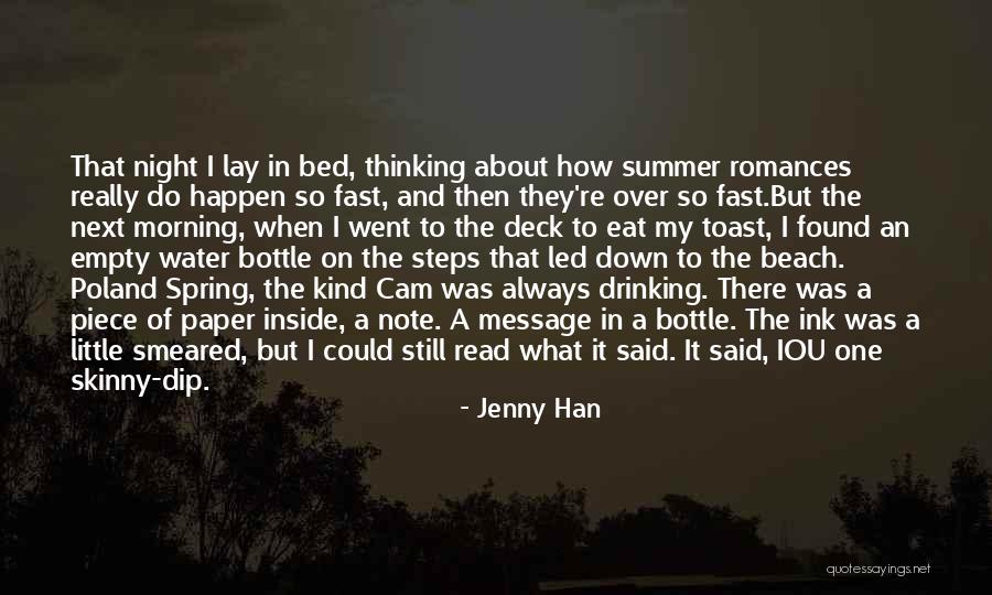 Beach And Drinking Quotes By Jenny Han