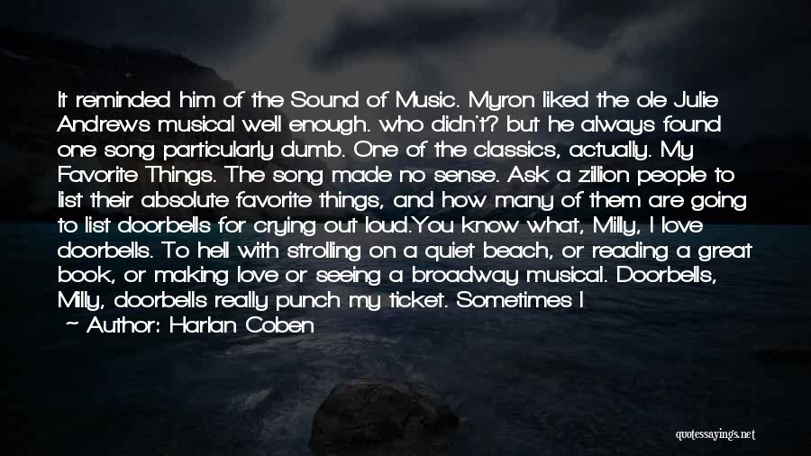 Beach And Music Quotes By Harlan Coben