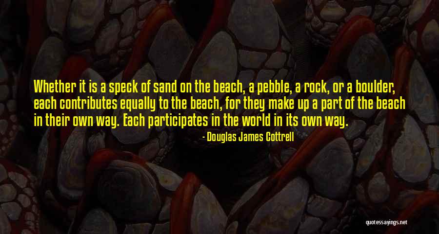 Beach Pebble Quotes By Douglas James Cottrell