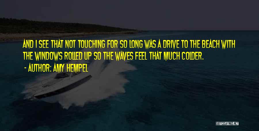 Beach Waves Quotes By Amy Hempel