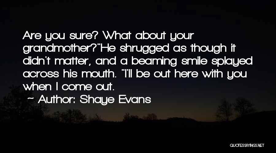 Beaming Smile Quotes By Shaye Evans