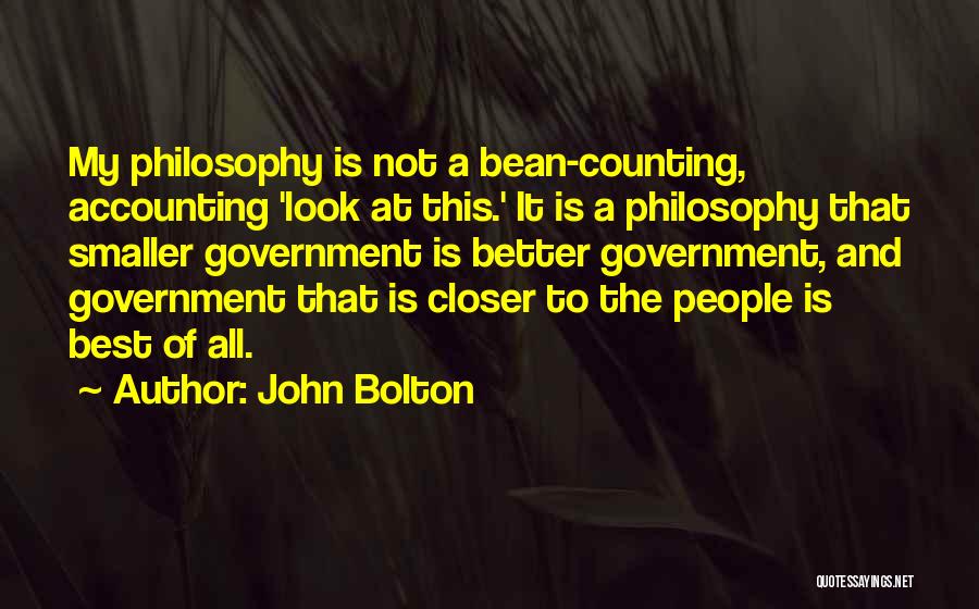 Bean Counting Quotes By John Bolton