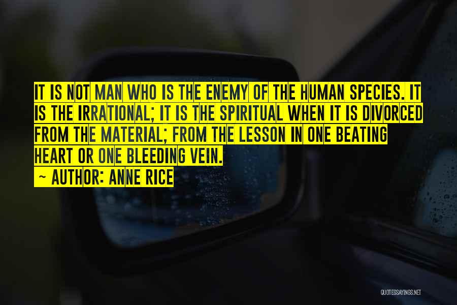 Beating Enemy Quotes By Anne Rice