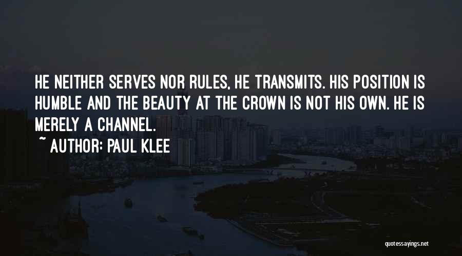 Beautiful And Humble Quotes By Paul Klee