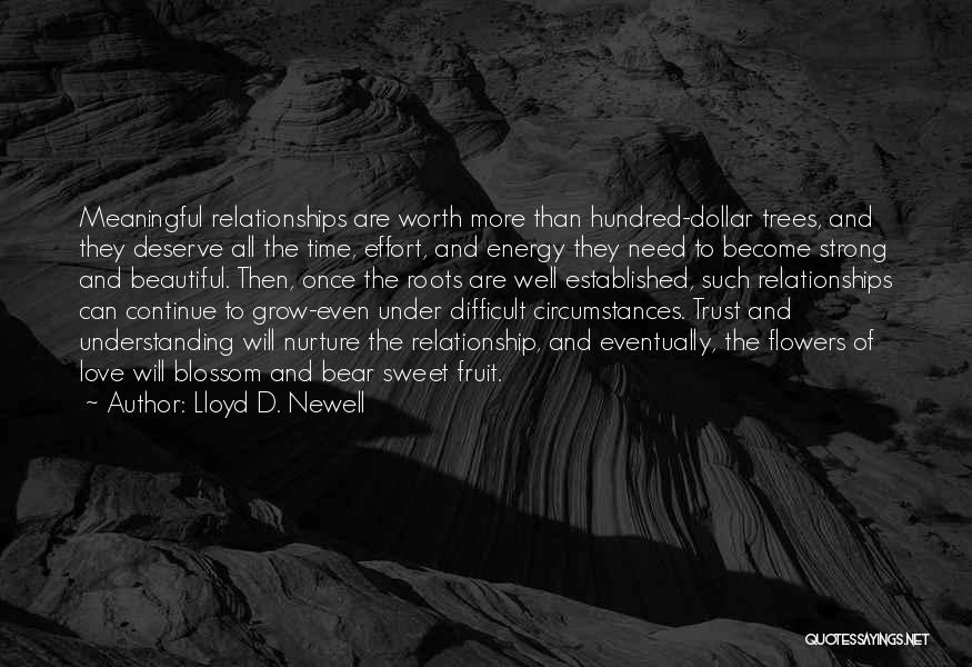 Beautiful And Meaningful Quotes By Lloyd D. Newell