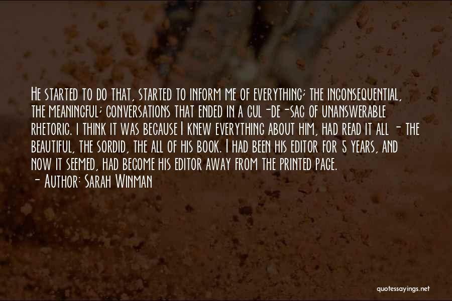 Beautiful And Meaningful Quotes By Sarah Winman