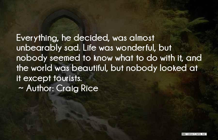 Beautiful And Sad Quotes By Craig Rice