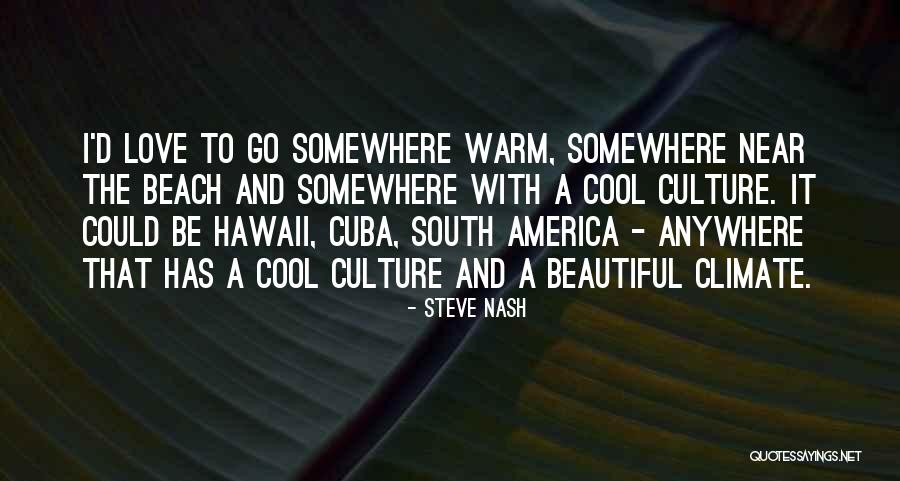 Beautiful Climate Quotes By Steve Nash