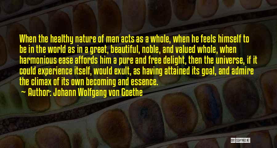 Beautiful Essence Quotes By Johann Wolfgang Von Goethe