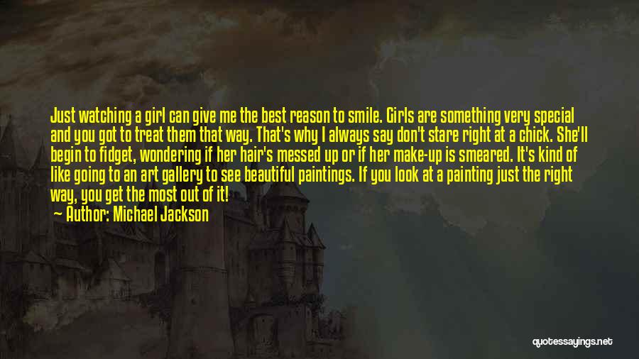 Beautiful Girl Smile Quotes By Michael Jackson
