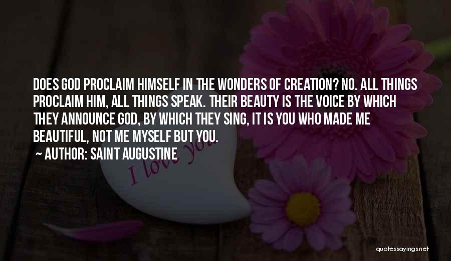 Beautiful God Creation Quotes By Saint Augustine