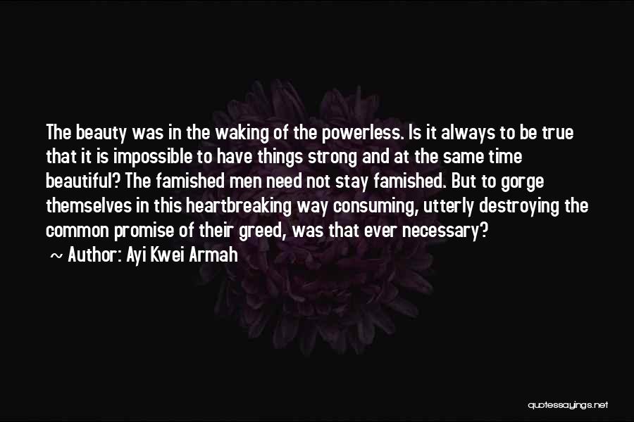 Beautiful Heartbreaking Quotes By Ayi Kwei Armah