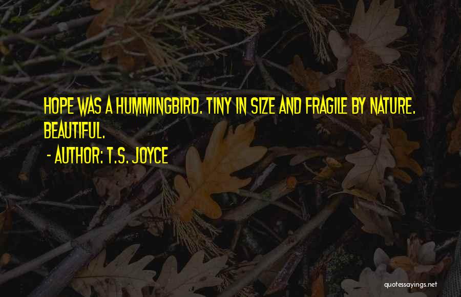 Beautiful Hummingbird Quotes By T.S. Joyce