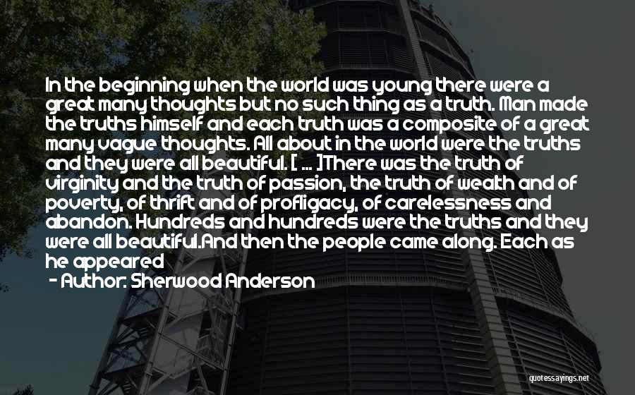 Beautiful Life Thoughts Quotes By Sherwood Anderson