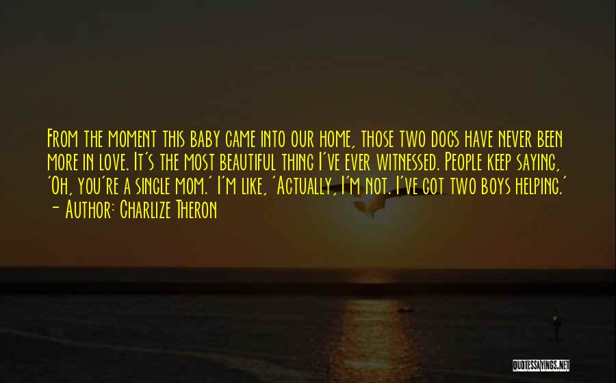 Beautiful Mom To Be Quotes By Charlize Theron