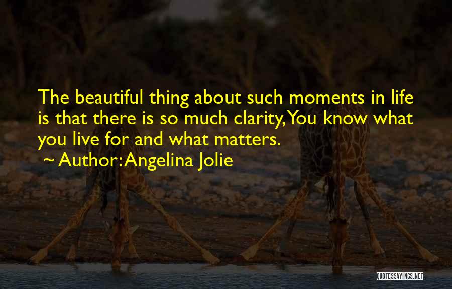 Beautiful Moments In Life Quotes By Angelina Jolie