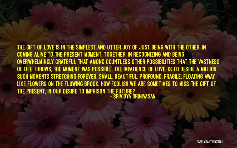 Beautiful Moments In Life Quotes By Srividya Srinivasan