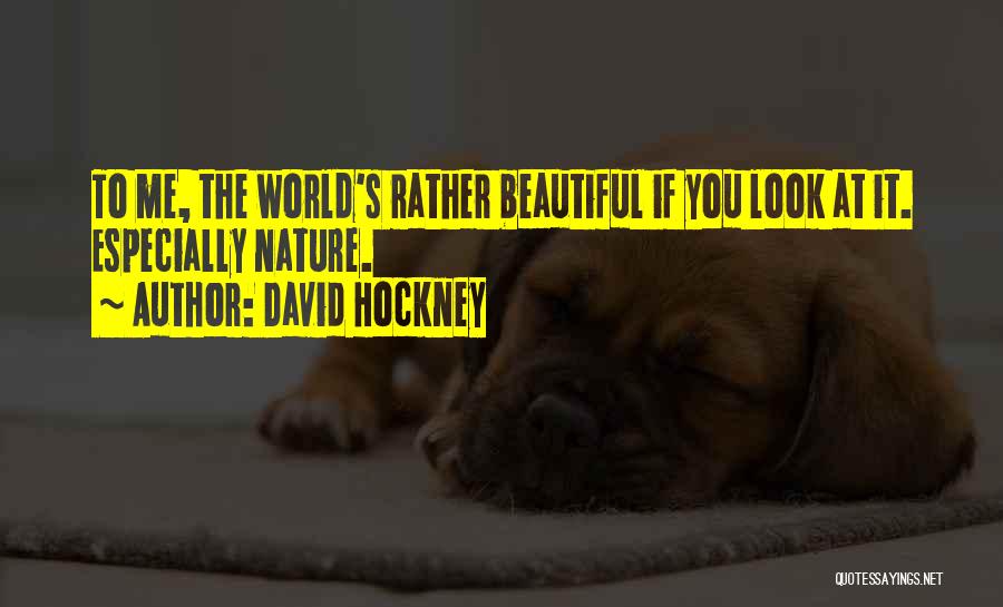 Beautiful Nature Quotes By David Hockney