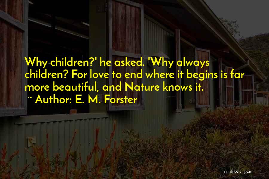 Beautiful Nature With Love Quotes By E. M. Forster