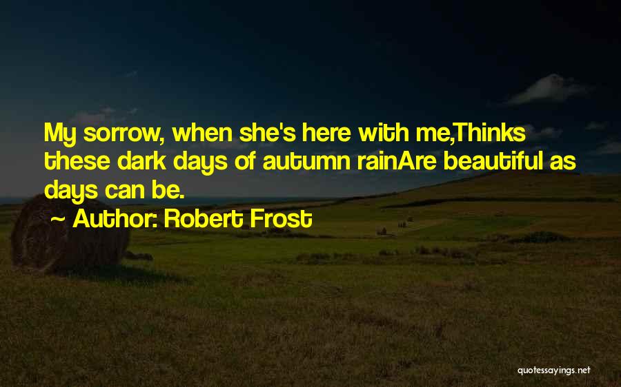 Beautiful Rain Quotes By Robert Frost