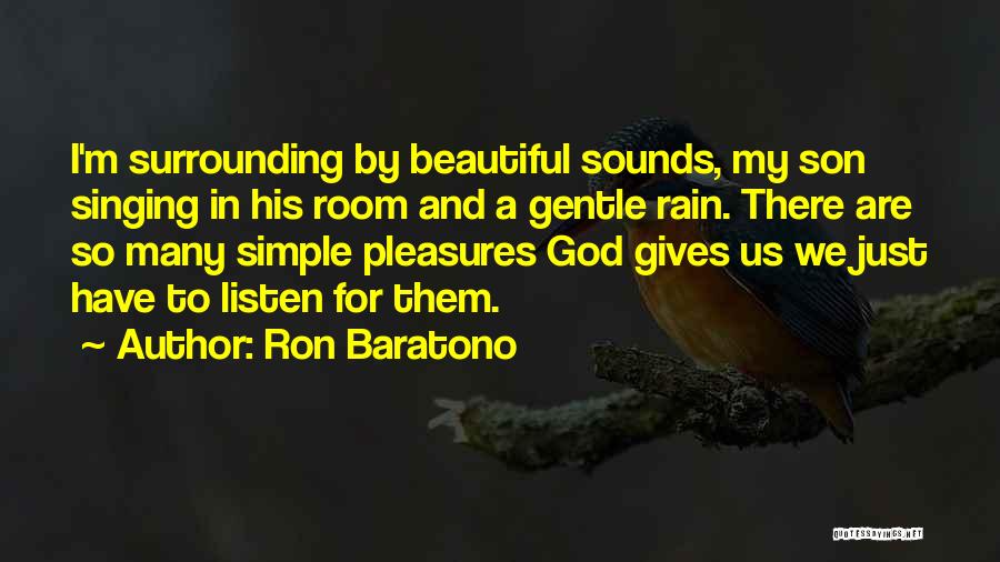 Beautiful Rain Quotes By Ron Baratono