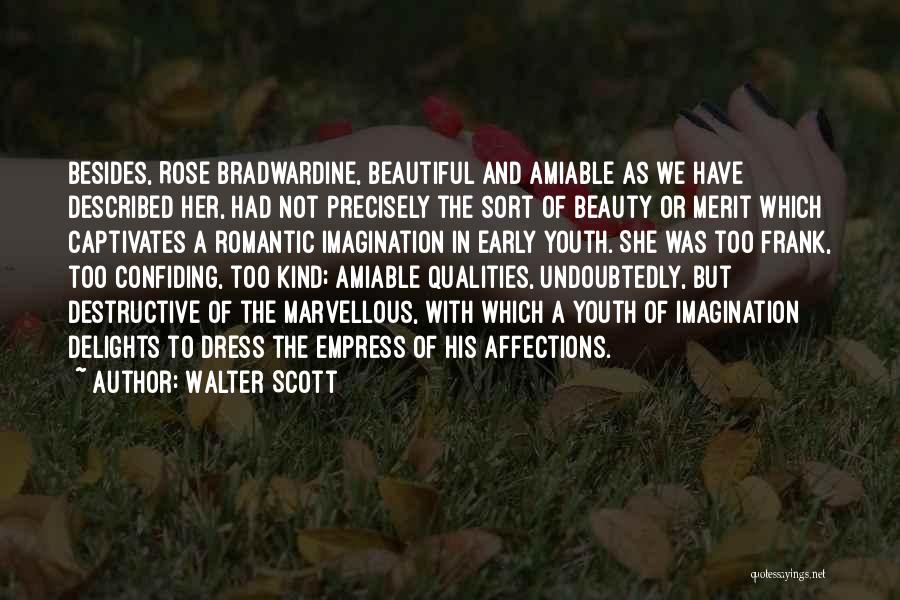 Beautiful Rose With Love Quotes By Walter Scott