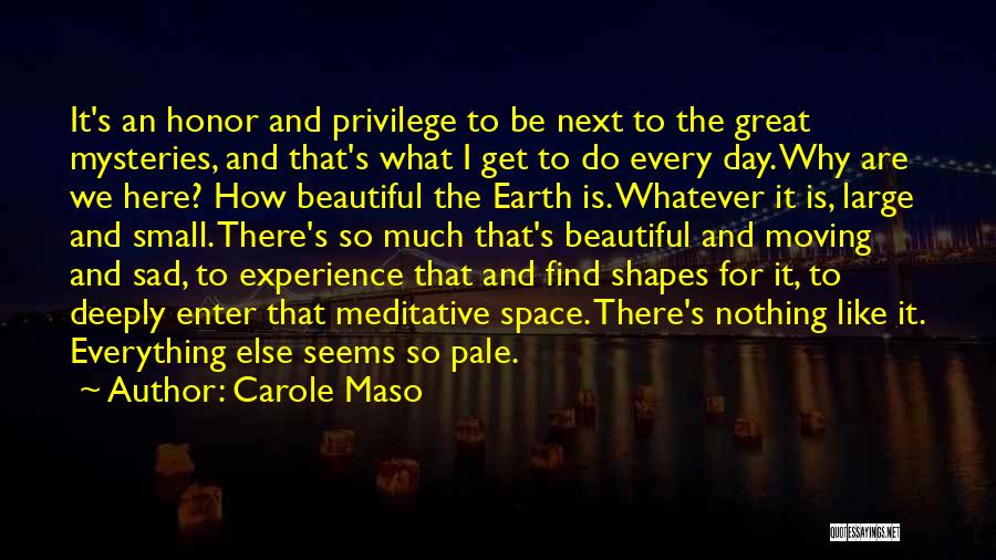 Beautiful Sad Quotes By Carole Maso