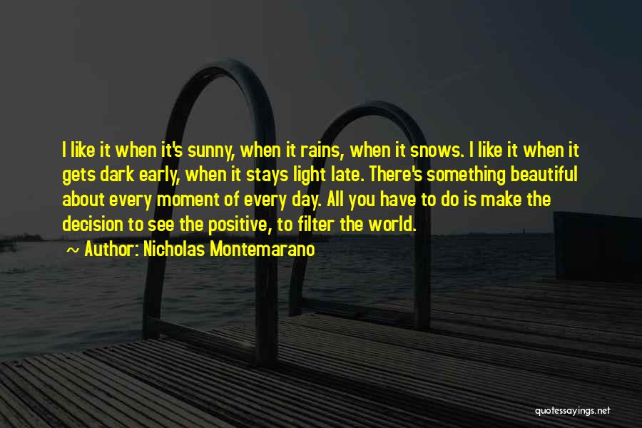 Beautiful Sunny Day Quotes By Nicholas Montemarano