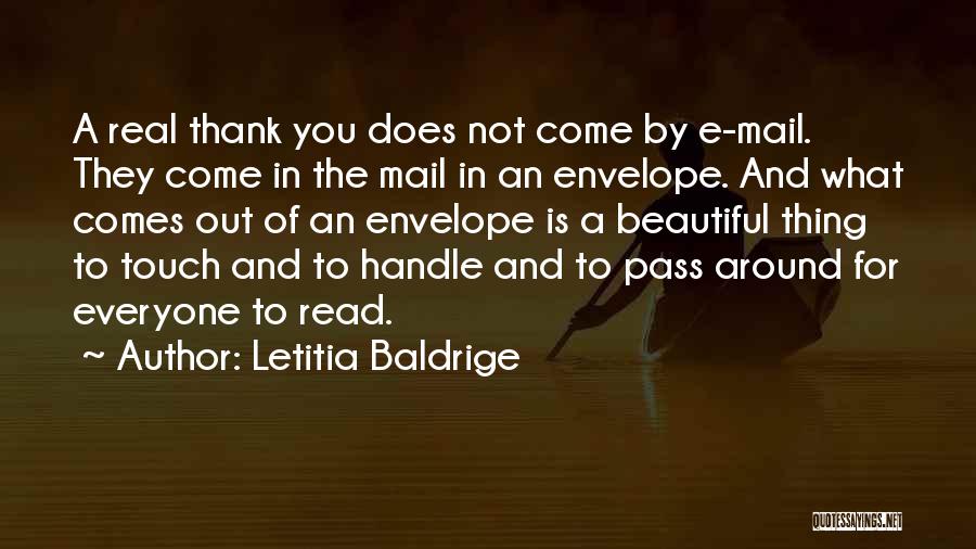 Beautiful Thank You Quotes By Letitia Baldrige
