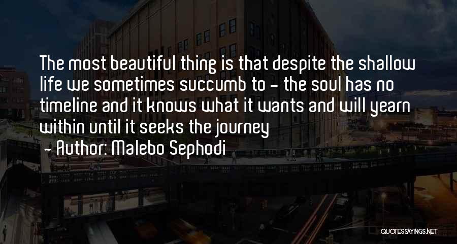 Beautiful Thing Quotes By Malebo Sephodi
