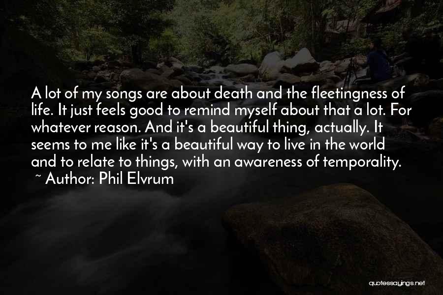 Beautiful Things In Life Quotes By Phil Elvrum