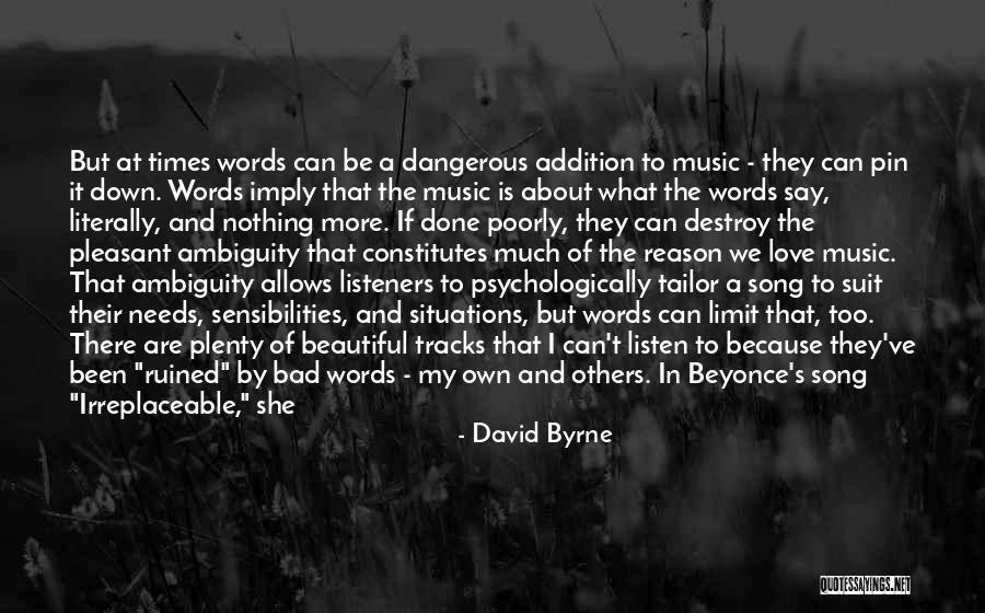 Beautiful Words Of Love Quotes By David Byrne