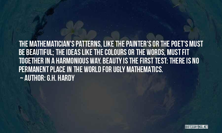 Beautiful Words Or Quotes By G.H. Hardy