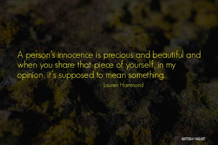 Beautiful Yourself Quotes By Lauren Hammond