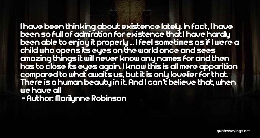 Beauty Admiration Quotes By Marilynne Robinson