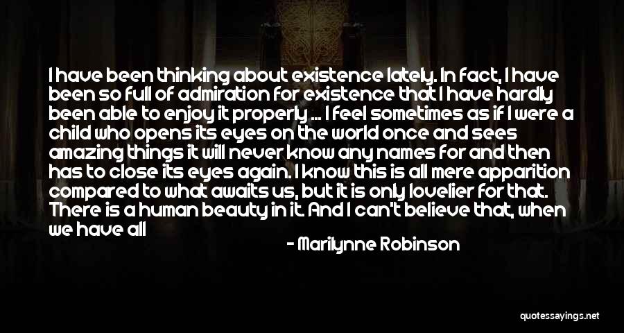 Beauty Admiration Quotes By Marilynne Robinson