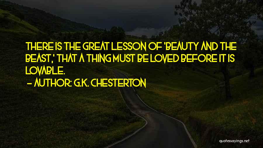 Beauty And A Beast Quotes By G.K. Chesterton