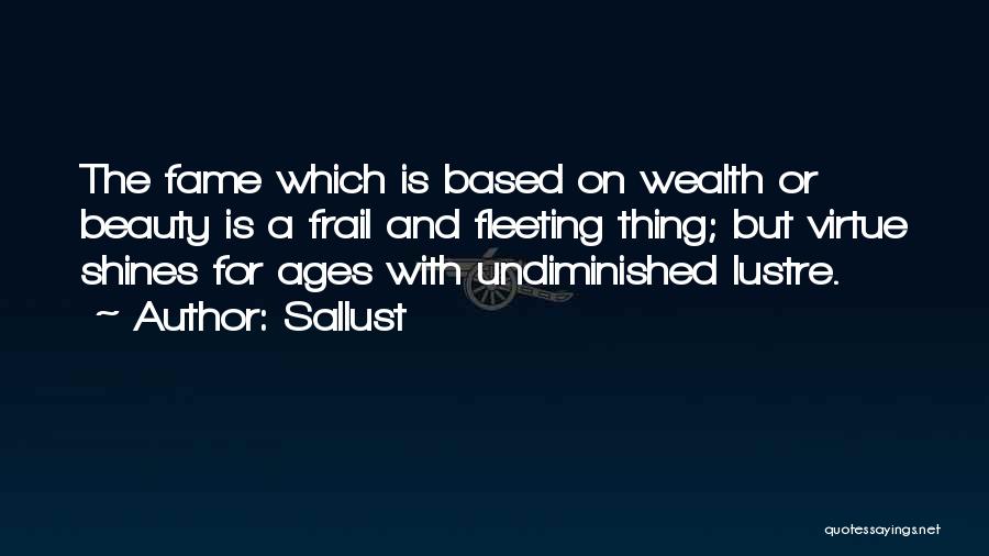 Beauty And Age Quotes By Sallust