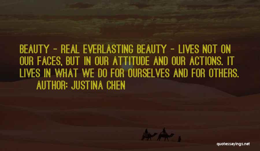 Beauty And Attitude Quotes By Justina Chen