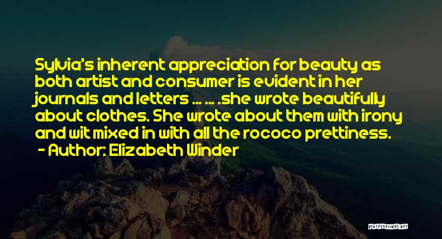 Beauty And Clothes Quotes By Elizabeth Winder