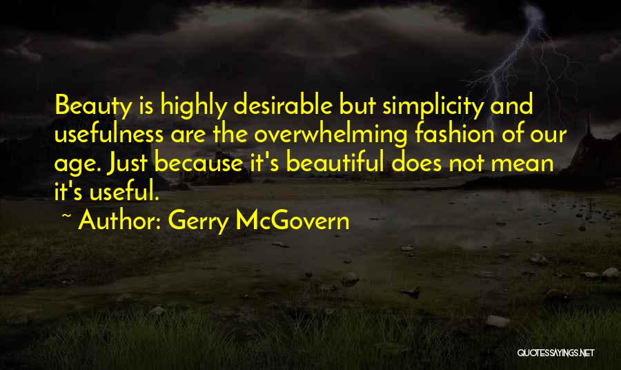 Beauty And Fashion Quotes By Gerry McGovern