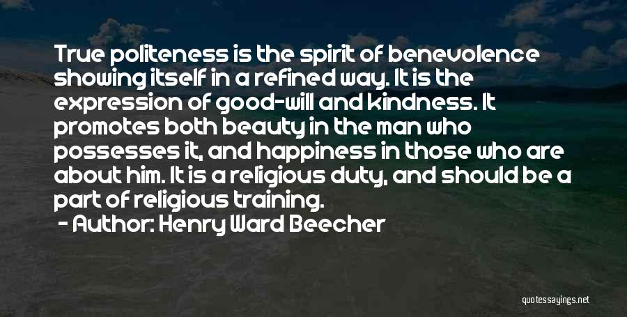 Beauty And Kindness Quotes By Henry Ward Beecher
