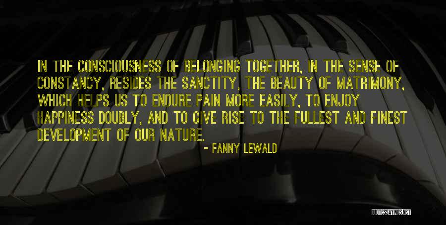 Beauty And Pain Quotes By Fanny Lewald