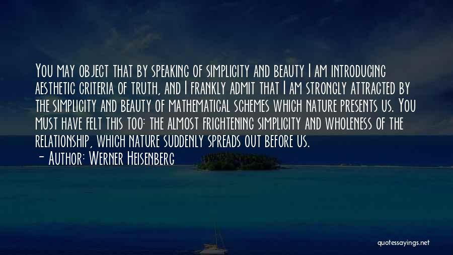 Beauty And Simplicity Quotes By Werner Heisenberg